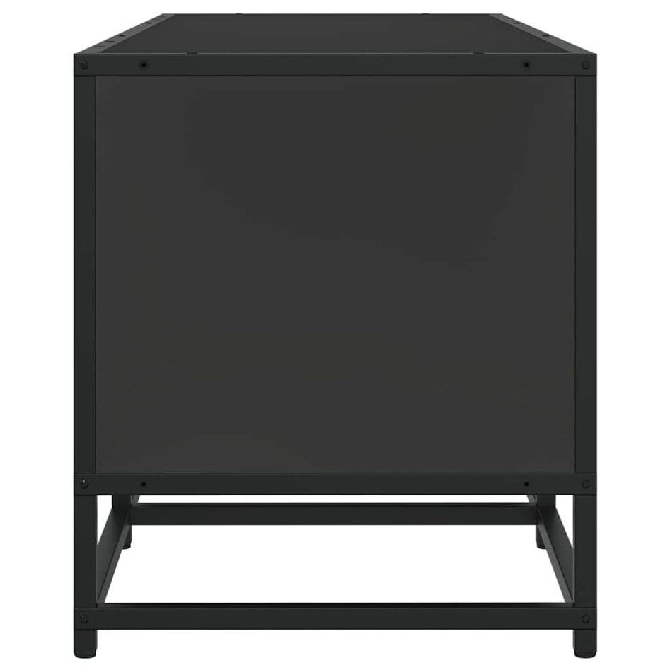 Mueble de TV madera de ingeniería y metal negro 120x35x41