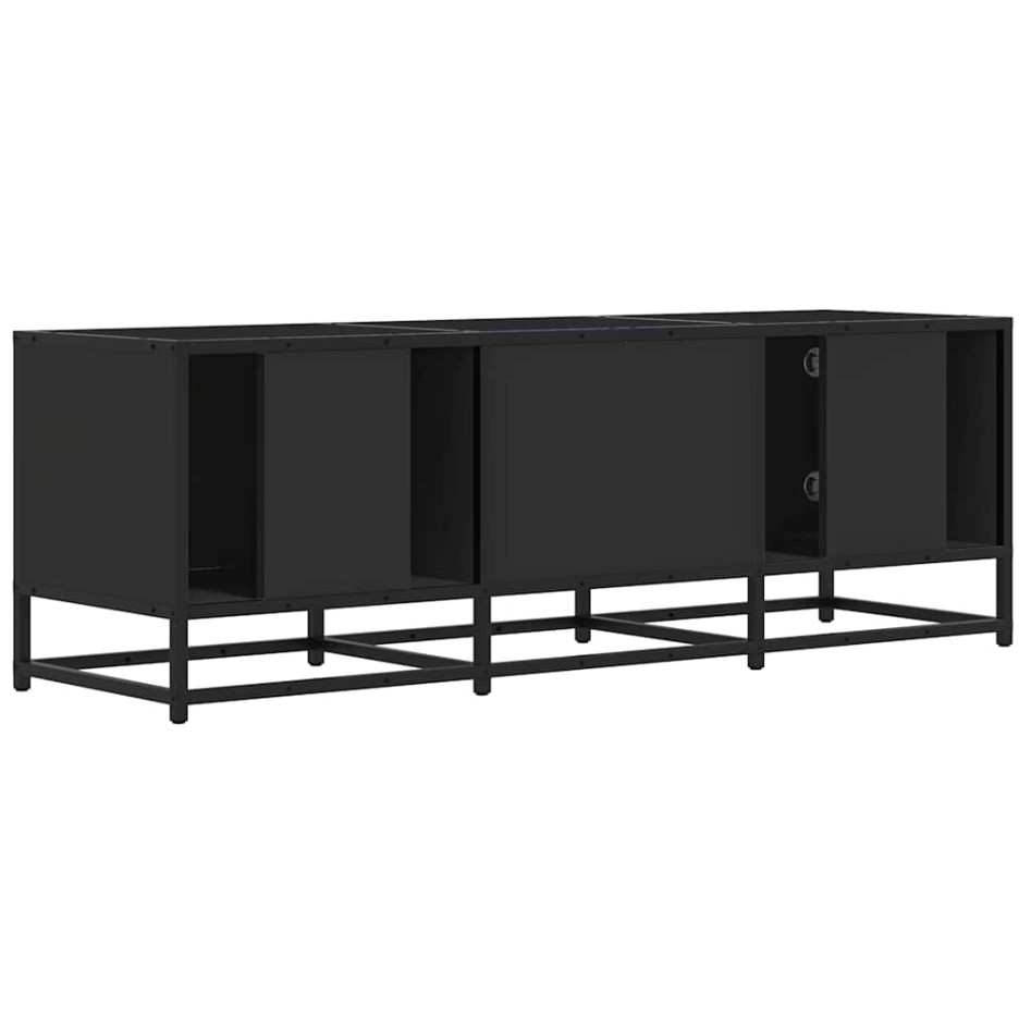 Mueble de TV madera de ingeniería y metal negro 120x35x41