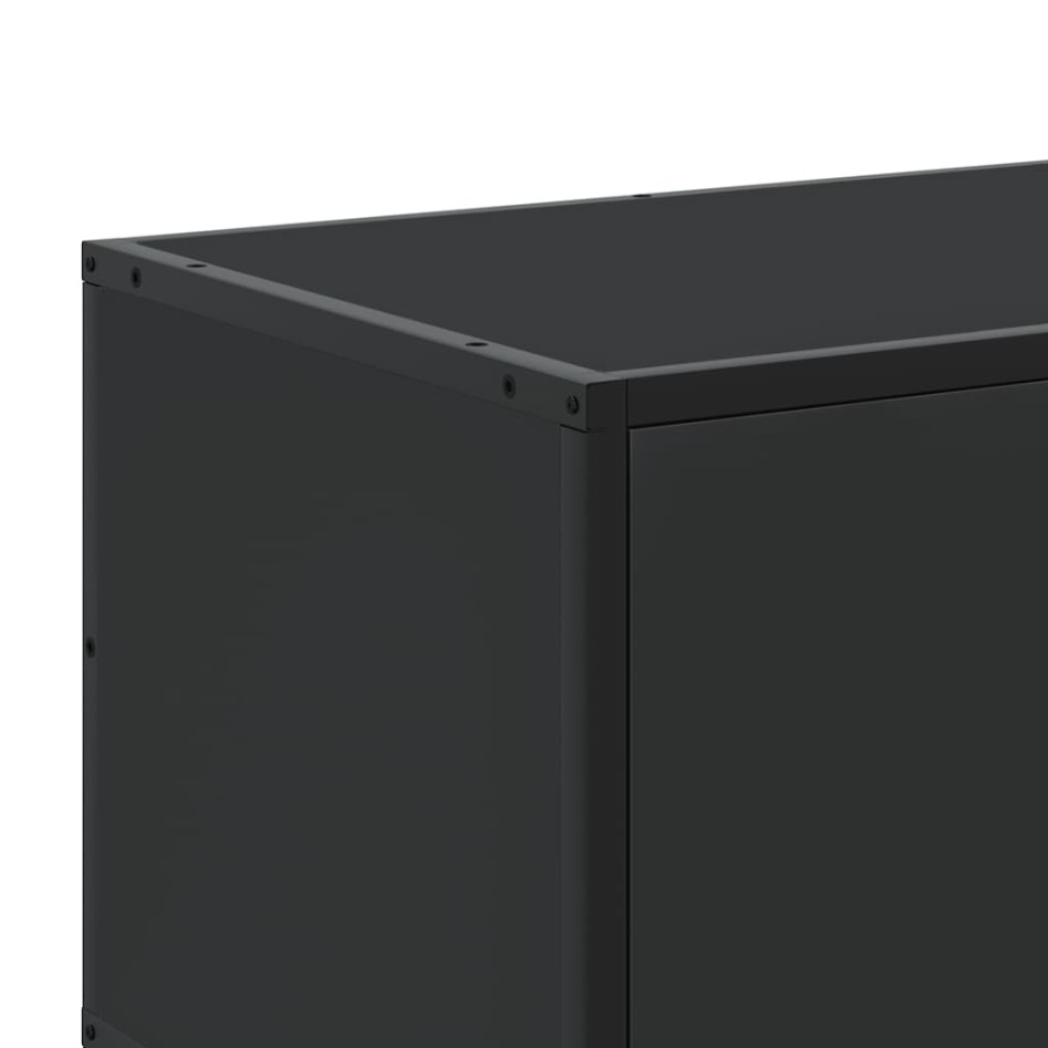 Mueble de TV madera de ingeniería y metal negro 120x35x41
