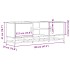 Mueble de TV madera de ingeniería y metal negro 120x35x41