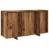 Aparador de madera de ingeniería envejecida 135x41x75