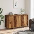 Aparador de madera de ingeniería envejecida 135x41x75