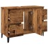 Mueble de lavabo madera ingeniería envejecida 80x33x60