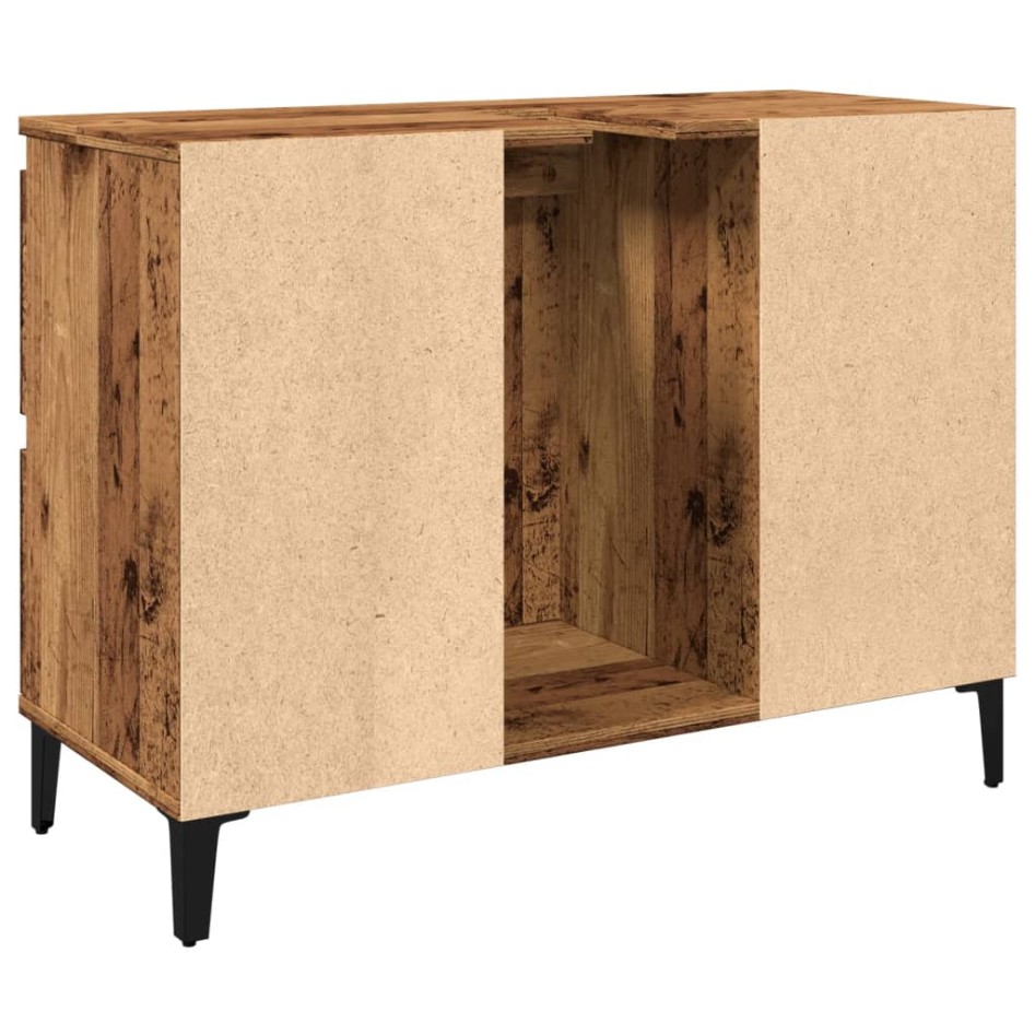 Mueble de lavabo madera ingeniería envejecida 80x33x60