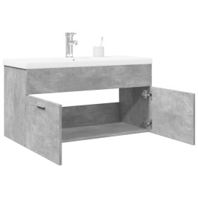 Mueble de baño con lavabo integrado gris