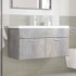 Mueble de baño con lavabo integrado gris