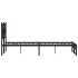 Estructura de cama sin colchón metal marrón roble 140x200