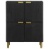 Aparador de madera de ingeniería negro 60x33x75