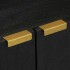Aparador de madera de ingeniería negro 60x33x75