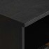 Mesita de noche madera maciza de ingeniería negra 40x33x46