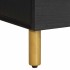 Mesita de noche madera maciza de ingeniería negra 40x33x46