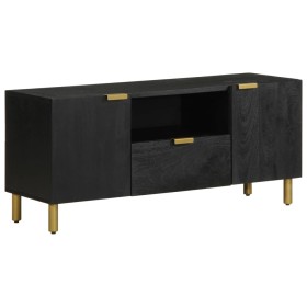 Mueble de TV madera de ingeniería negro 105x33x46