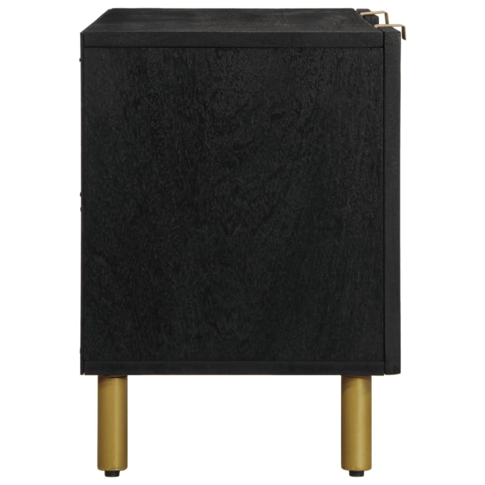 Mueble de TV madera de ingeniería negro 105x33x46