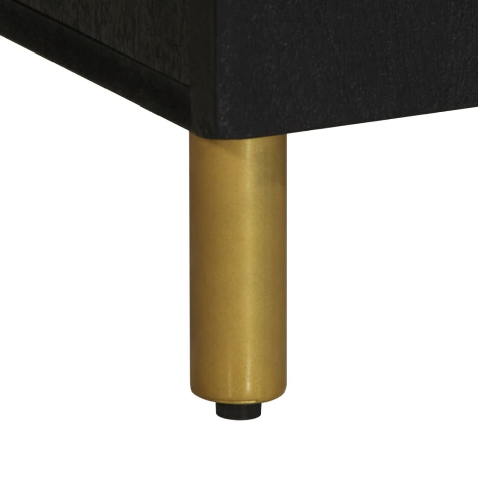 Mueble de TV madera de ingeniería negro 105x33x46