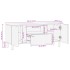 Mueble de TV madera de ingeniería negro 105x33x46