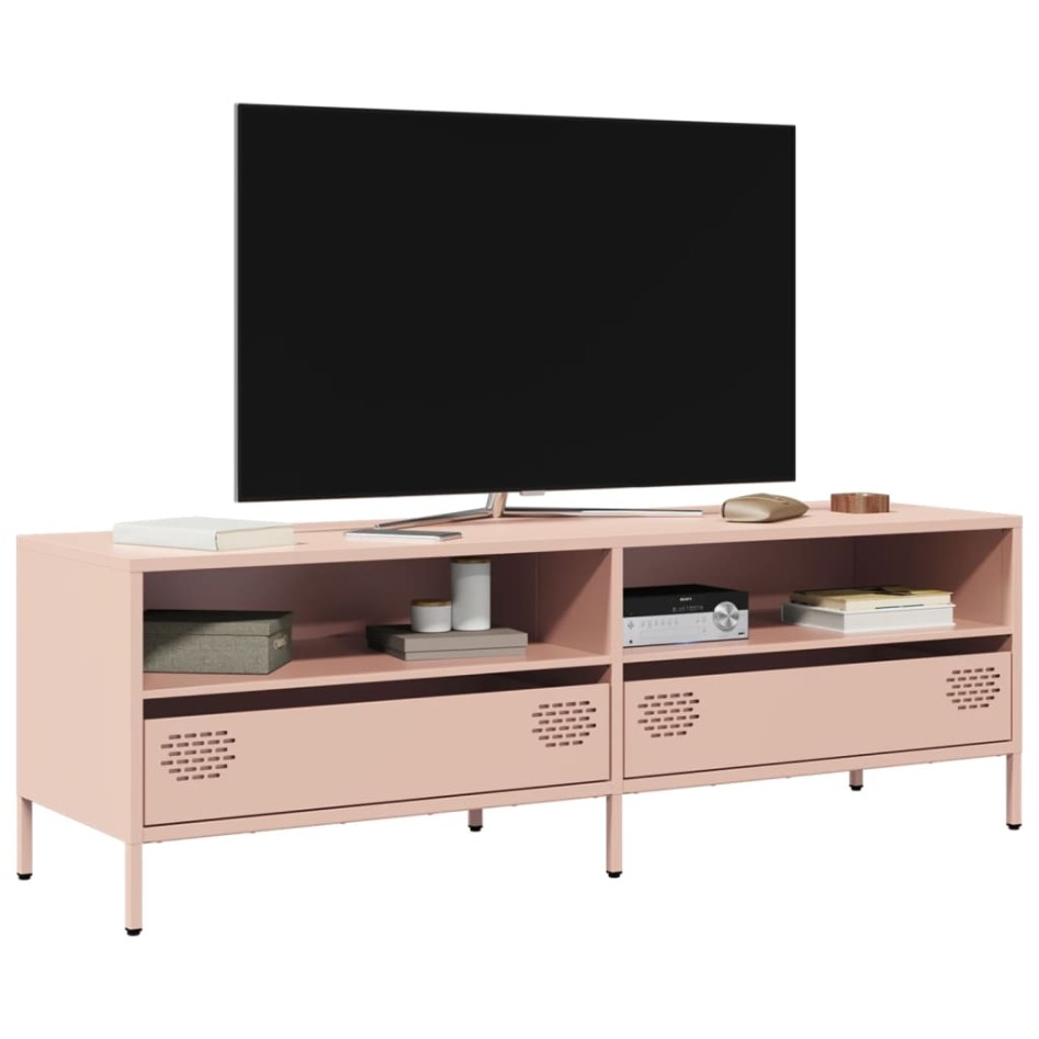 Mueble para TV acero laminado en frío rosa 135x39x43,5
