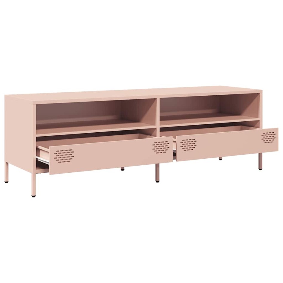 Mueble para TV acero laminado en frío rosa 135x39x43,5