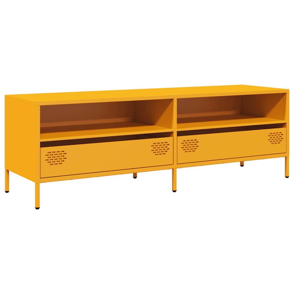 Mueble para TV acero laminado en frío amarillo 135x39x43,5