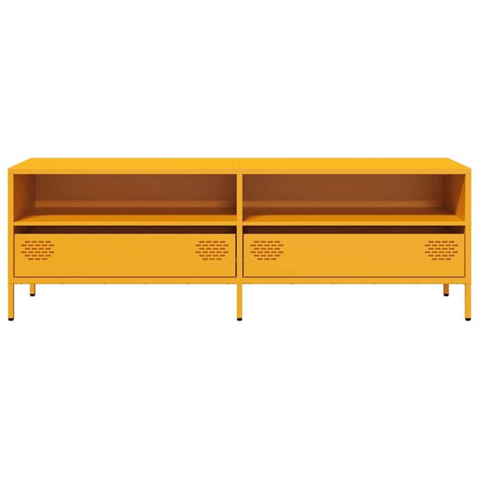 Mueble para TV acero laminado en frío amarillo 135x39x43,5