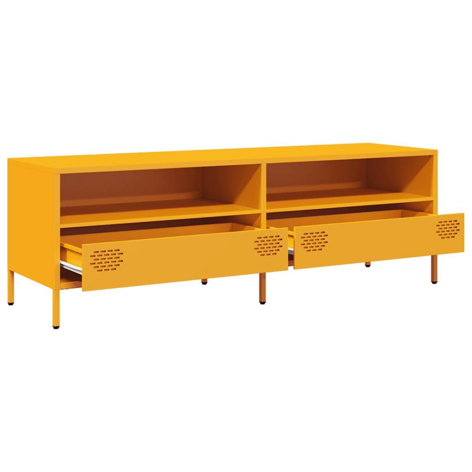 Mueble para TV acero laminado en frío amarillo 135x39x43,5