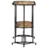 Mesa consola madera maciza de mango rugosa 110x42x76