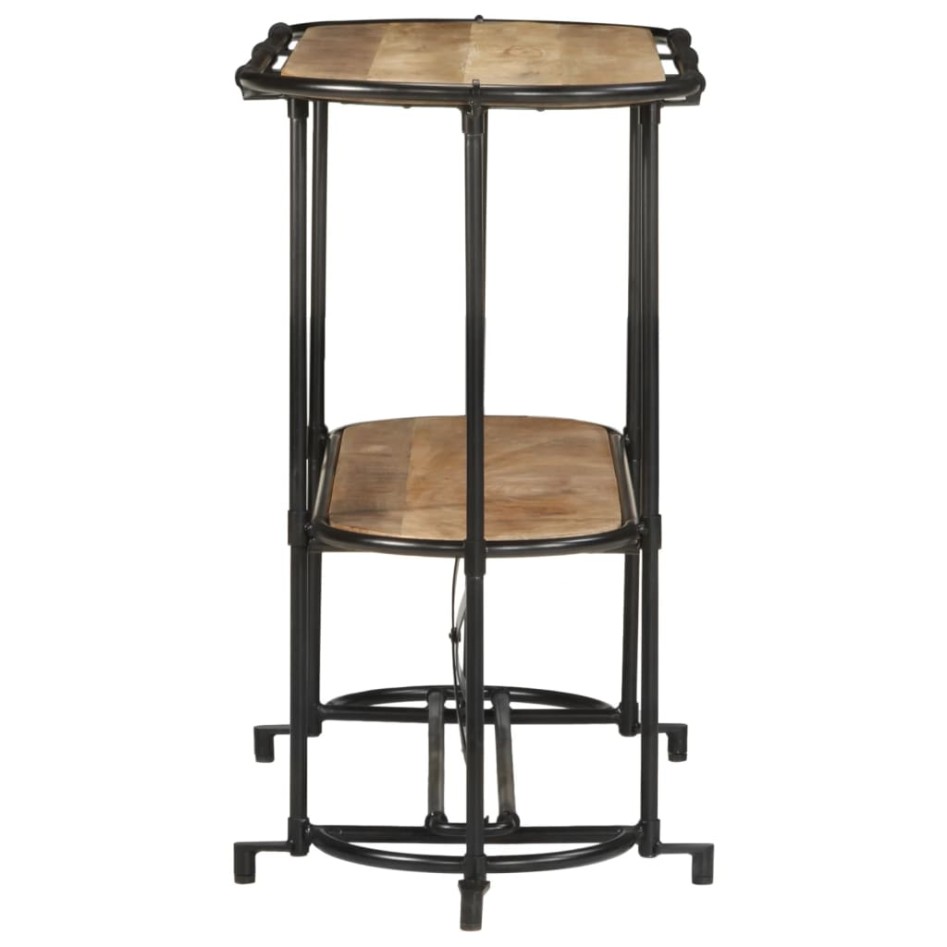 Mesa consola madera maciza de mango rugosa 110x42x76