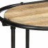 Mesa consola madera maciza de mango rugosa 110x42x76