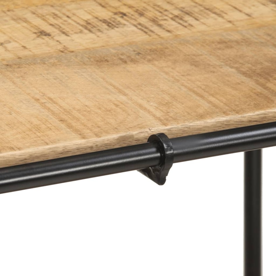 Mesa consola madera maciza de mango rugosa 110x42x76