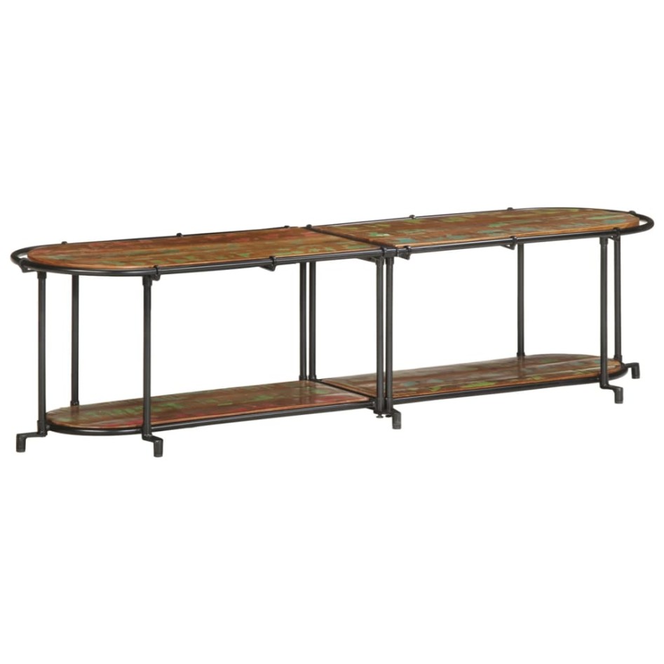 Mueble de TV madera maciza reciclada 160x42x40