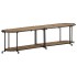 Mueble de TV madera maciza de mango rugosa 160x42x40