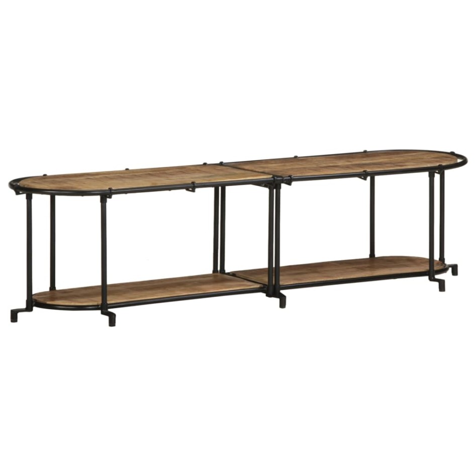 Mueble de TV madera maciza de mango rugosa 160x42x40