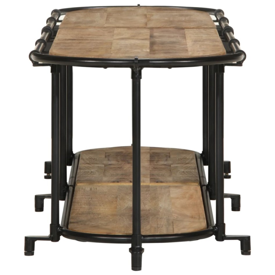 Mueble de TV madera maciza de mango rugosa 160x42x40