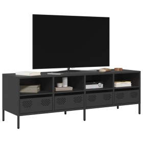 Mueble para TV acero laminado en frío negro 135x39x43,5