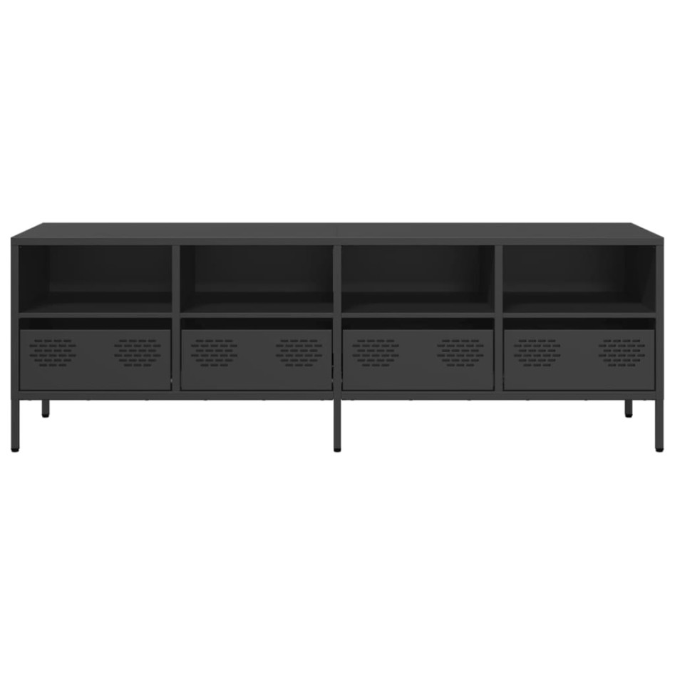 Mueble para TV acero laminado en frío negro 135x39x43,5