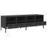 Mueble para TV acero laminado en frío negro 135x39x43,5