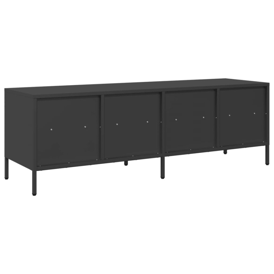 Mueble para TV acero laminado en frío negro 135x39x43,5