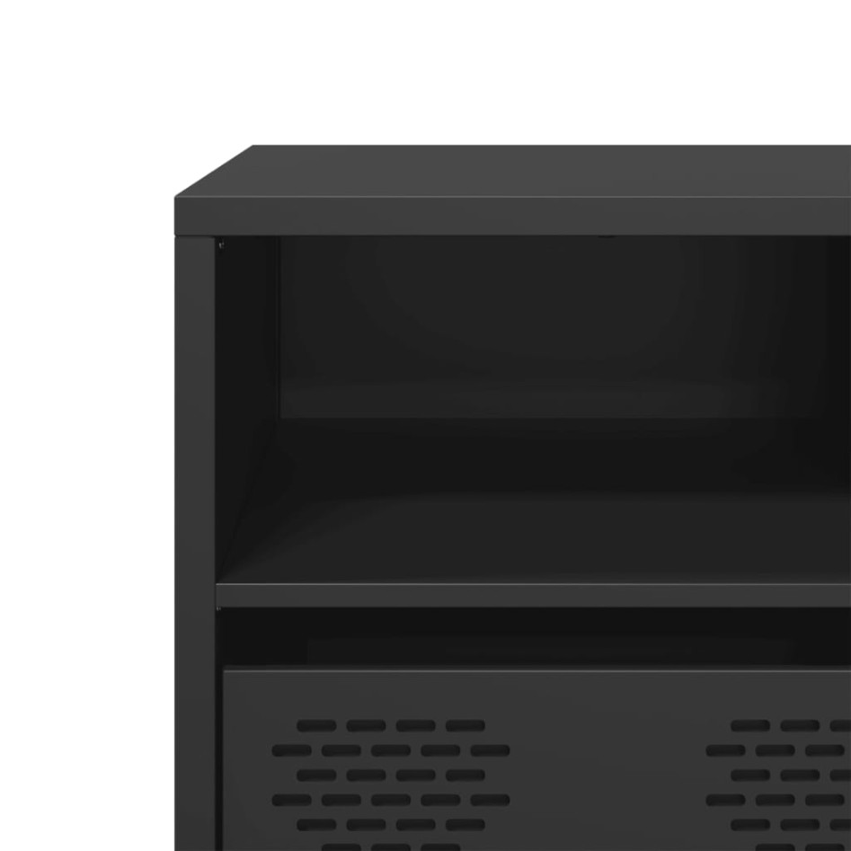 Mueble para TV acero laminado en frío negro 135x39x43,5