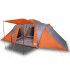 Tienda familiar con cúpula impermeable 6 personas gris