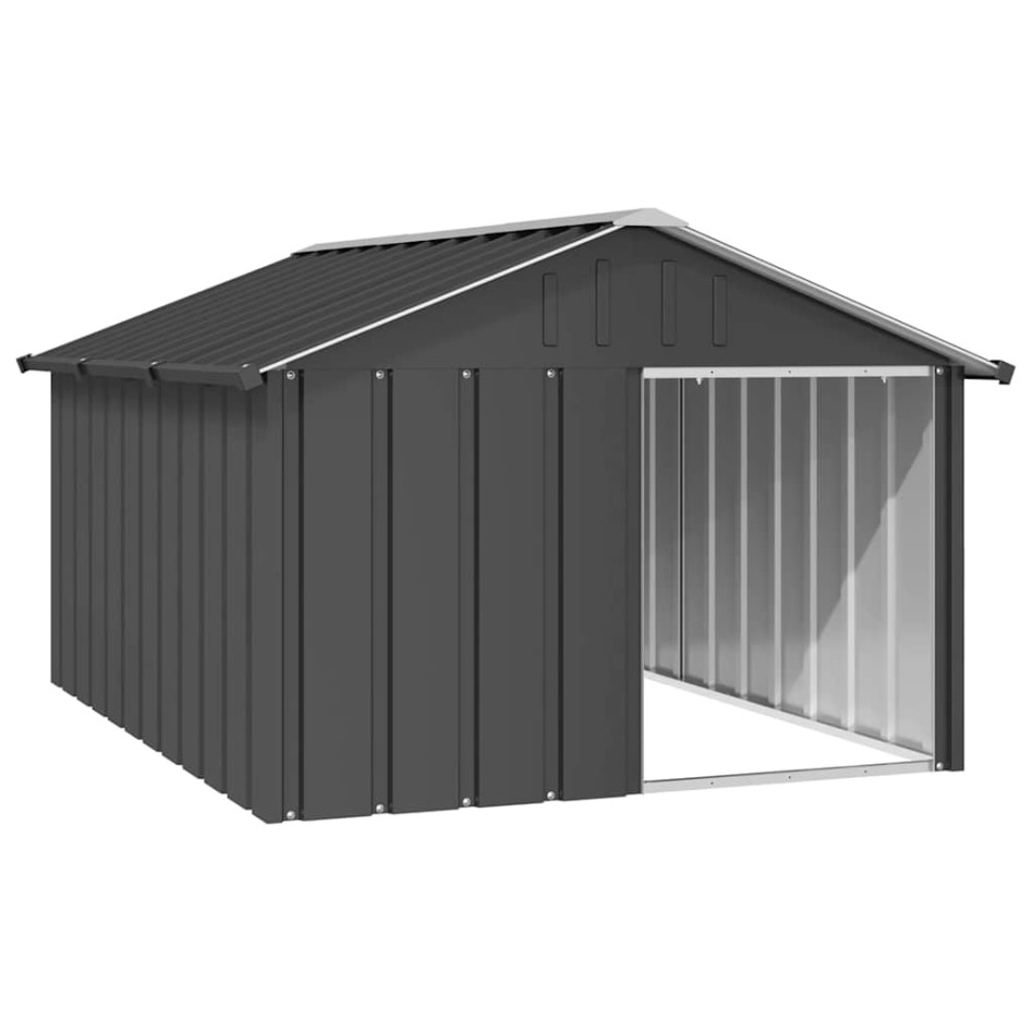 Casa perros acero galvanizado gris antracita 116,5x153x81,5