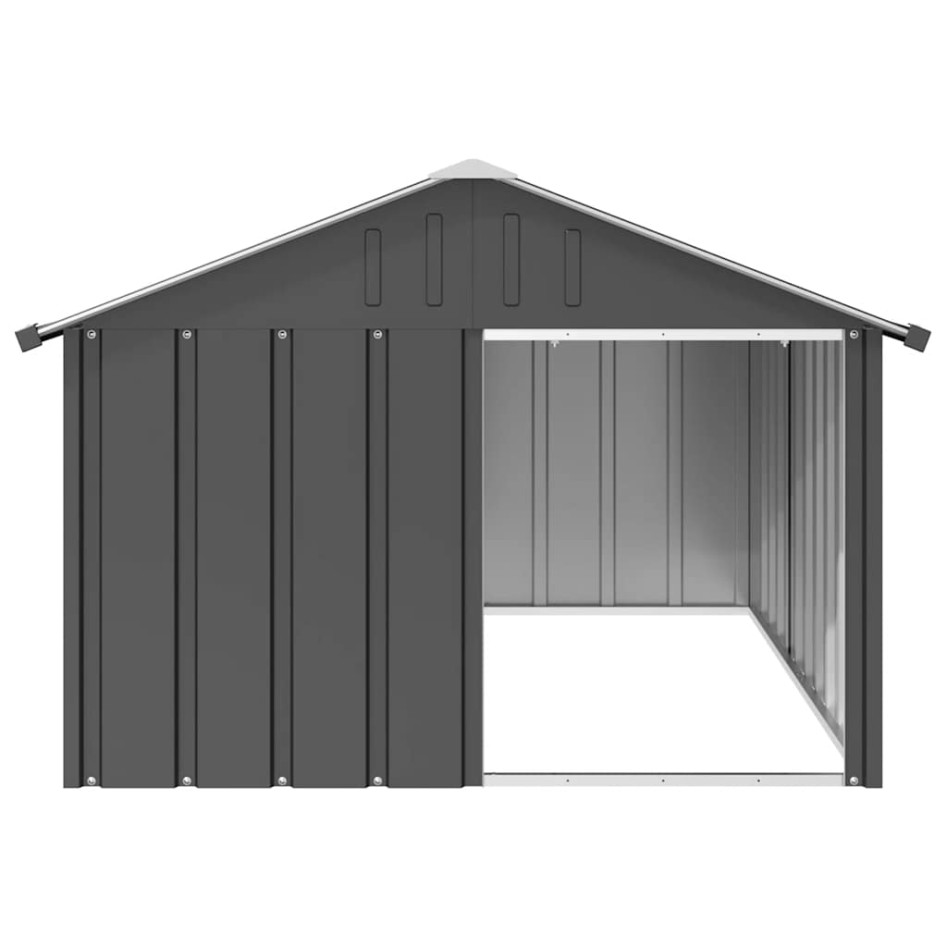 Casa perros acero galvanizado gris antracita 116,5x153x81,5
