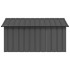 Casa perros acero galvanizado gris antracita 116,5x153x81,5