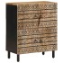 Aparador de madera maciza de mango rugosa 60x33,5x75