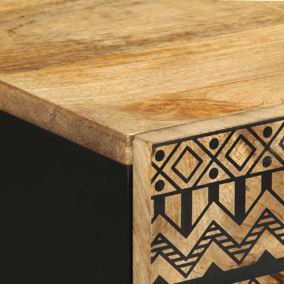 Aparador de madera maciza de mango rugosa 60x33,5x75