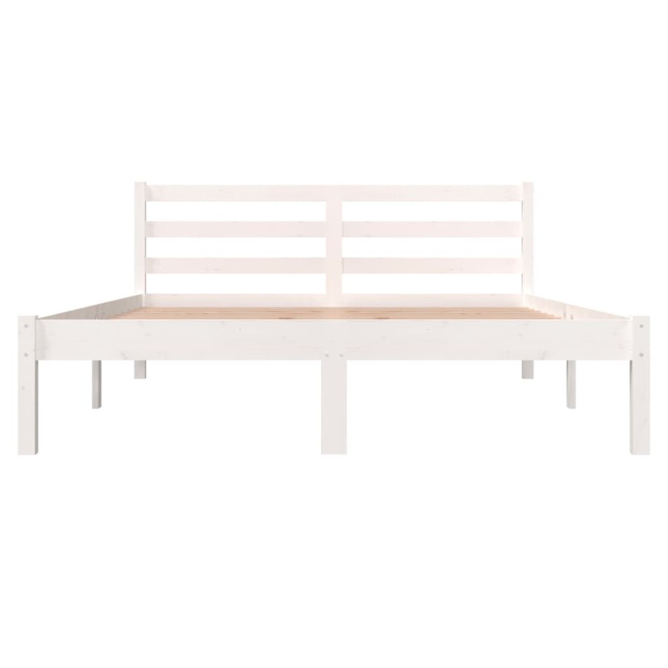 Estructura de cama madera maciza de pino blanco 135x190