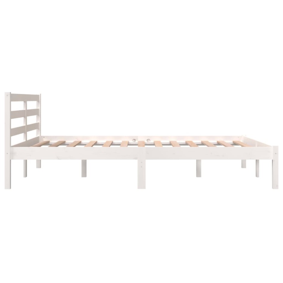 Estructura de cama madera maciza de pino blanco 135x190