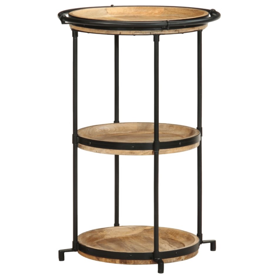 Mesa auxiliar madera maciza de mango Ø55x83