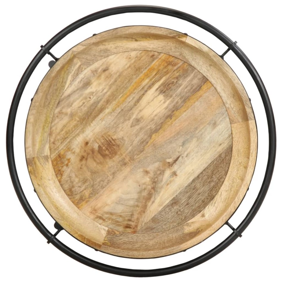 Mesa auxiliar madera maciza de mango Ø55x83