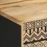 Mueble de TV madera maciza de mango rugosa negro 105x33,5x46