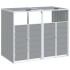 Cobertizo contenedores dobles basura acero gris 144x81x113