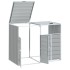 Cobertizo contenedores dobles basura acero gris 144x81x113